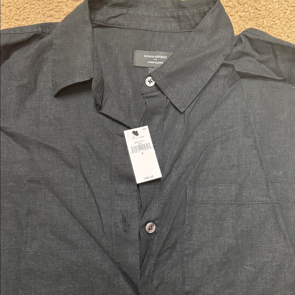 Banana Republic women linen button up. Small. NWT! - Picture 2 of 6